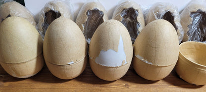Paper Mache Easter Eggs 2 Piece And Cracked Eggs Job Lot - As Seen In Picture - Home - Crafts