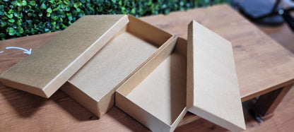 Paper Mache Set Of 2 Cardboard Storage Boxes Pencil Case Rectangular - Home - Crafts