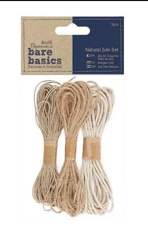 Papermania Bare Basics Jute Cord 5m Scrapbooking Embellishments Crafts