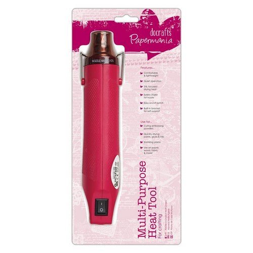 Papermania Pink Craft Heat Tool | Embossing, Ink Drying & Mixed Media Heat Gun - Home-Crafts
