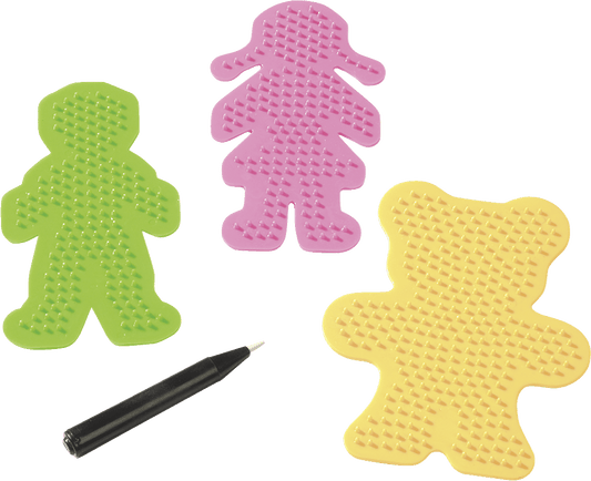 Pegged Base Plate Set - Push Pen, Girl, Boy, Bear