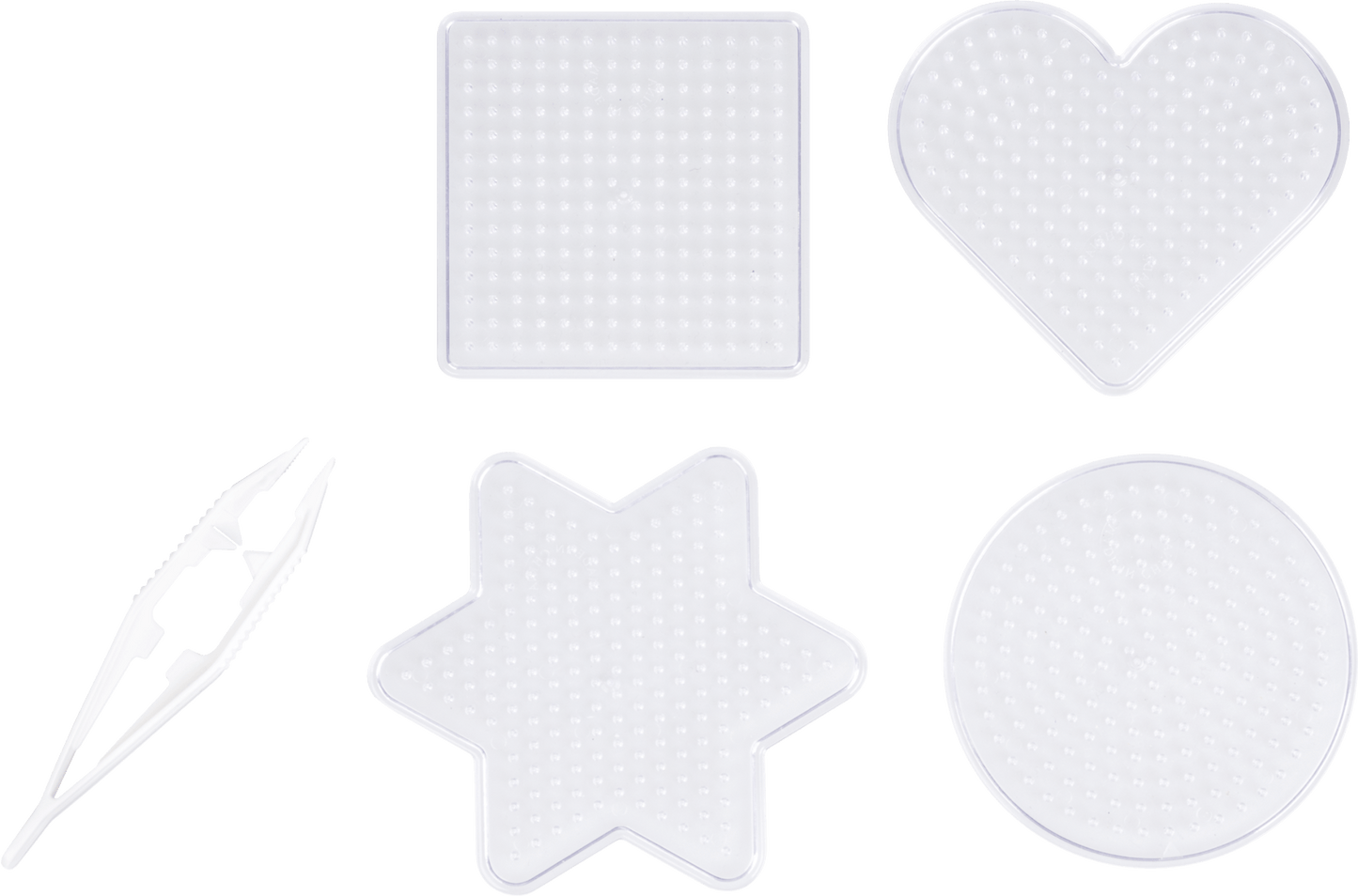 Pegged Base Plate Set - Push Pen, Square, Circle, Star, Heart