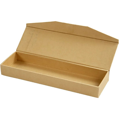 Pencil Pen Case Magnetic Closure Boxes 21cm Craft School Storage Hard Cardboard With Press Stud