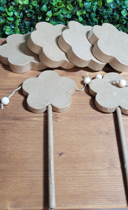 Plaque Sign Paper Mache Flower Shape To Decorate Personalise 20 x 8cm - Home - Crafts