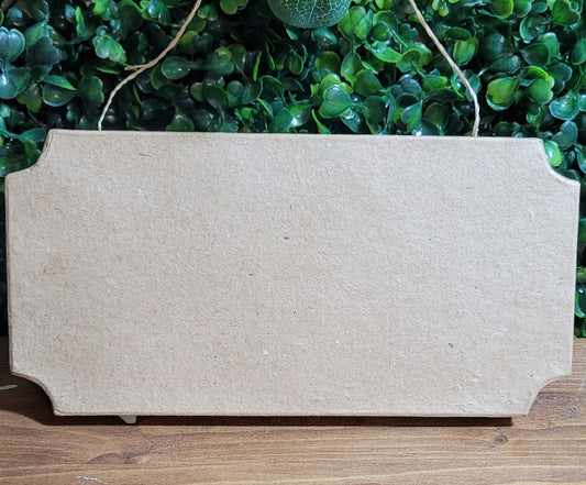 Plaque Sign Paper Mache Rectangular To Decorate Personalise 20 x 10 x 1.5 cm - Home - Crafts