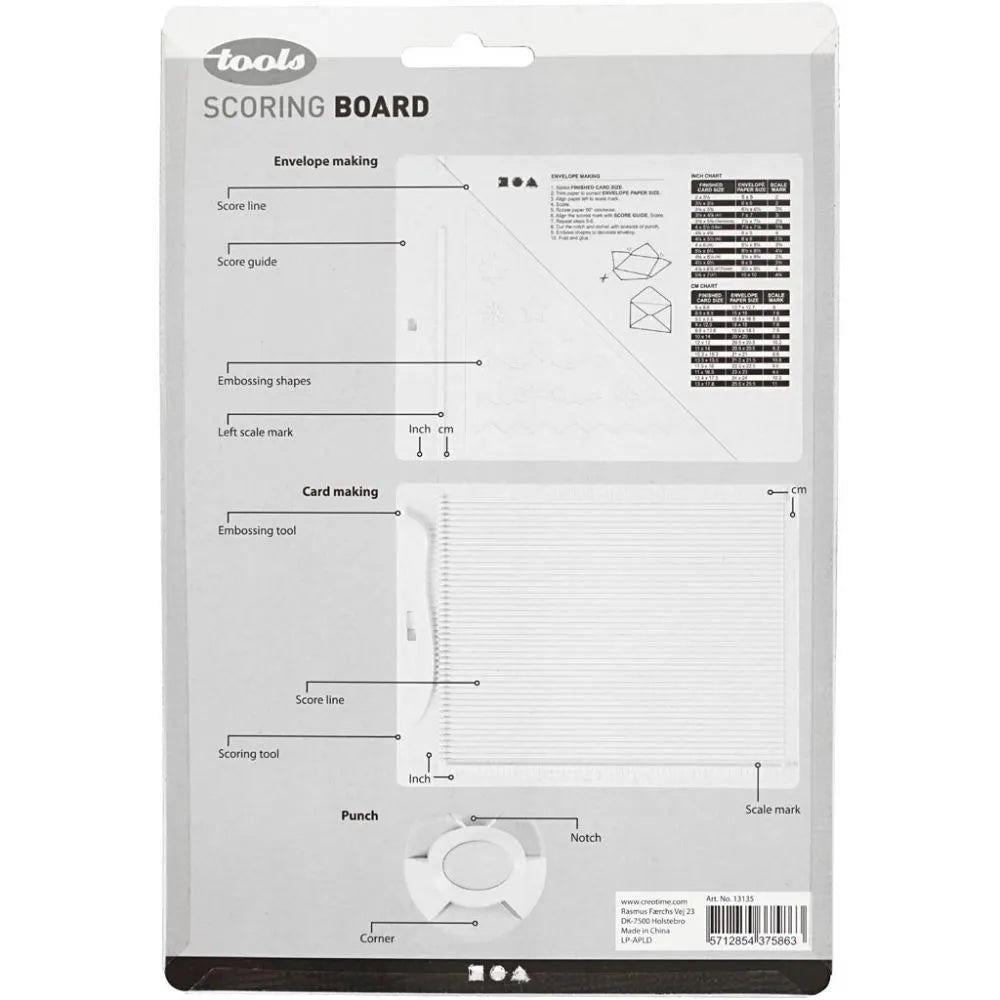 Plastic Scoring Board Printed Measurement Guides Easy Precise Fold Card Envelope