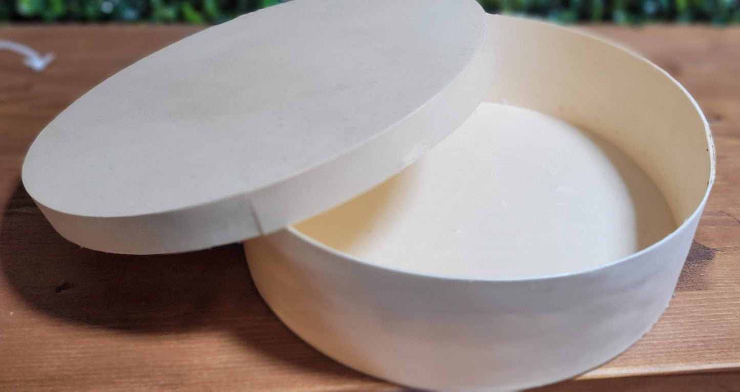 Plywood Box Cream Round Paint Personalise 20 x 16 cm - Home - Crafts