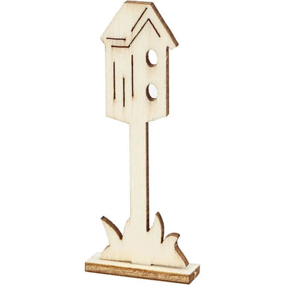 Plywood Marguerites Easter Chickens Self Assembly Figures With Foot 15.5cm x 17cm Craft