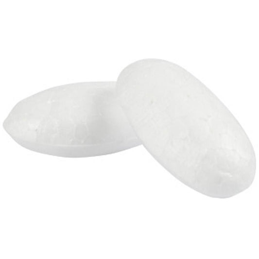 Polystyrene Foam Shapes Oval 100 Pack 33x60mm - Lightweight Craft Supply - Home-Crafts