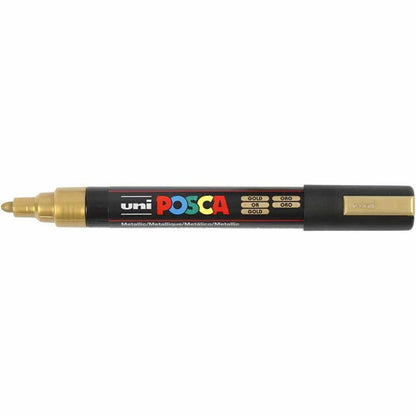 Posca Marker Gold Metallic Marker PC-5M 2.5mm Thick Card Making Pen Permanent - Home-Crafts