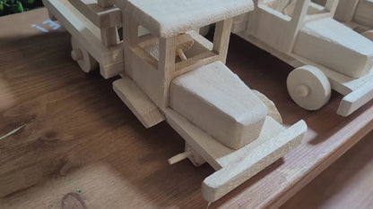 Grade C Plywood Truck Vehicle Decoration Crafts 22x7.5x11 cm Job Lot of 5 + 1 Train