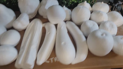 Mixed Set of Polystyrene Fruits and Vegetables. As Seen - CLEARANCE HALF PRICE