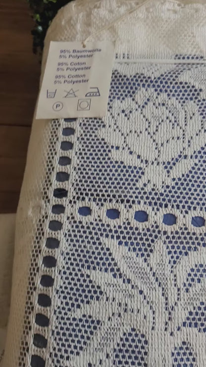 Cafe Curtains 95% Cotton Nottingham Lace Manufactured Rare Find Job Lot CLEARANCE