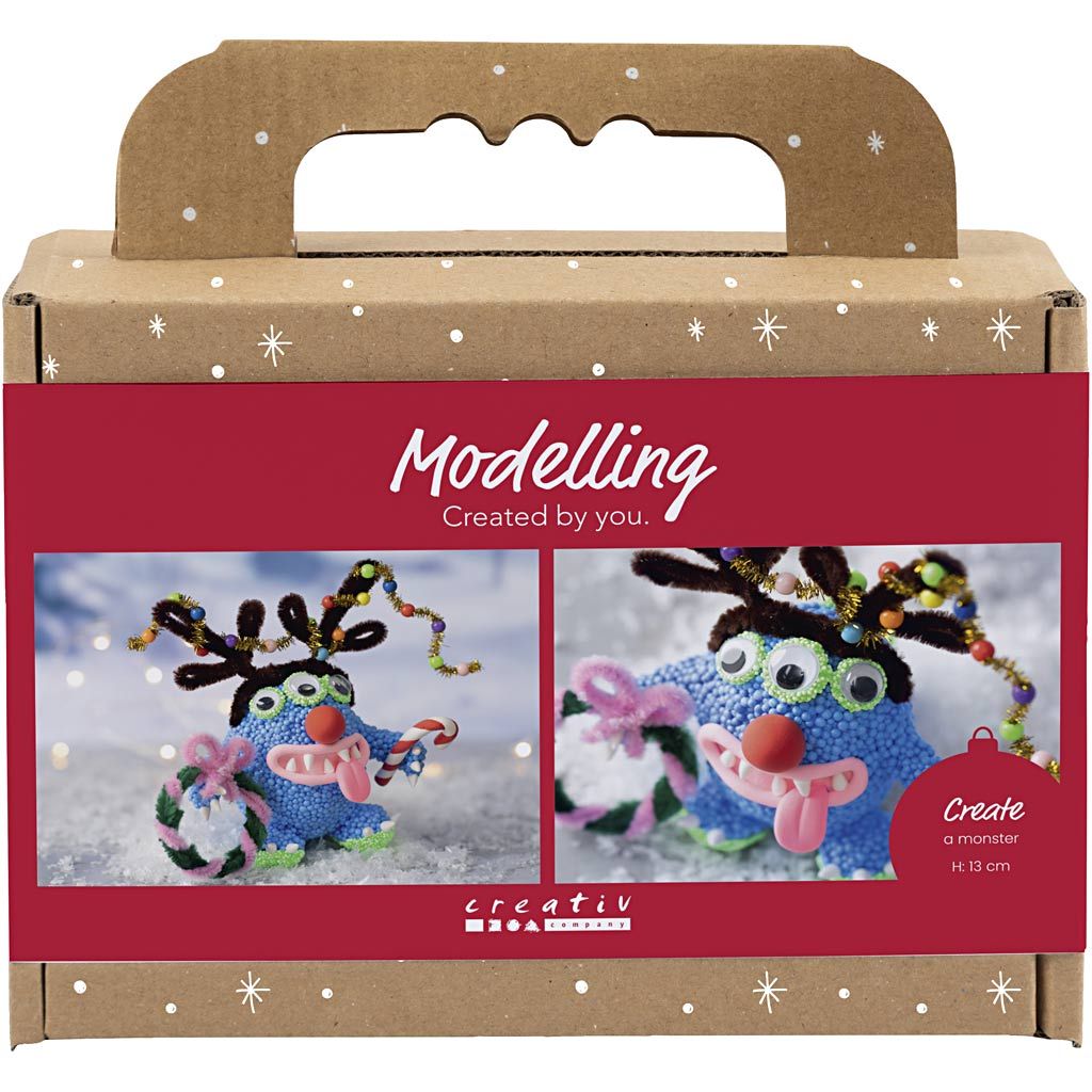 Reindeer Monster Modelling Kit - Create a Christmas Creature with Clay & Googly Eyes - Home - Crafts