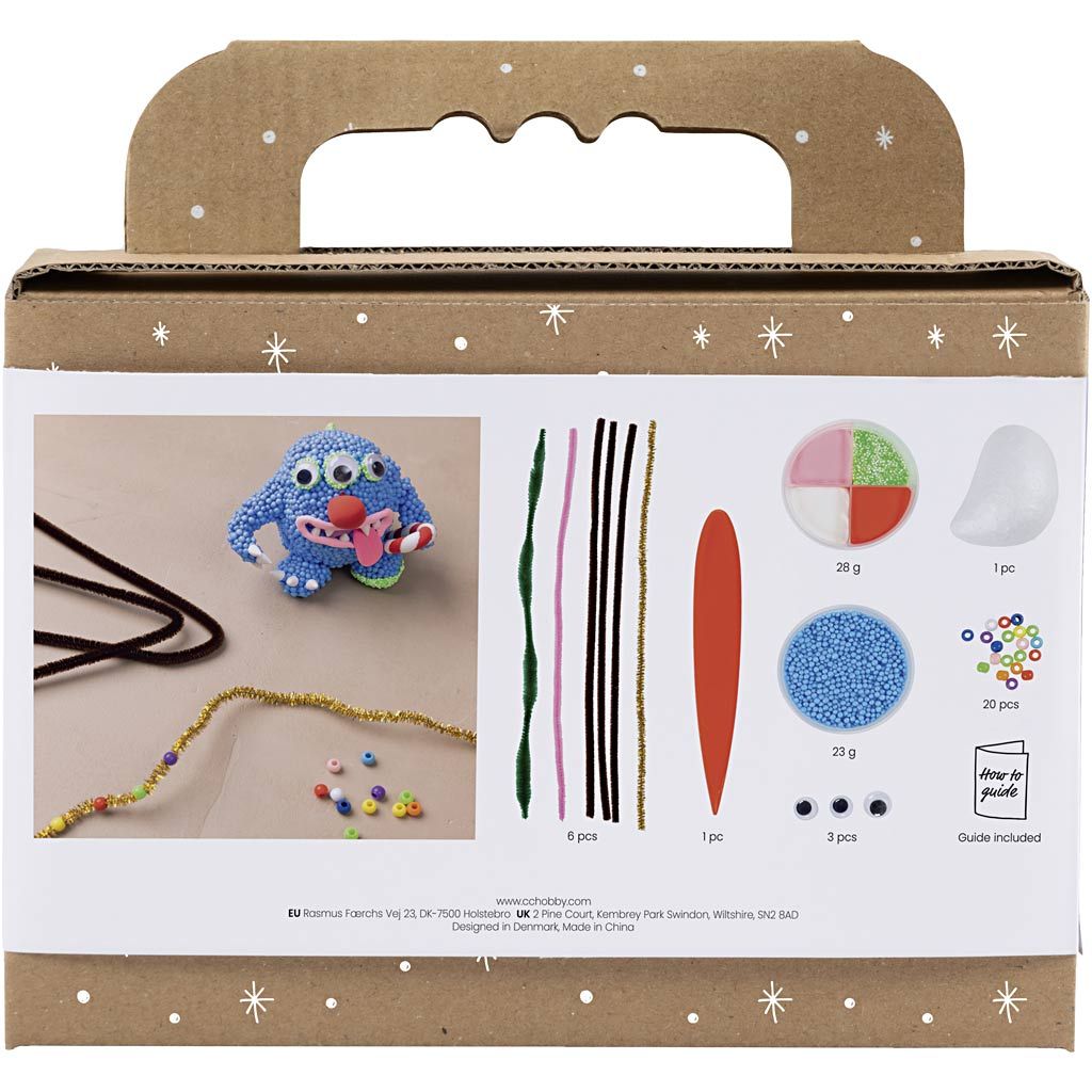 Reindeer Monster Modelling Kit - Create a Christmas Creature with Clay & Googly Eyes - Home - Crafts