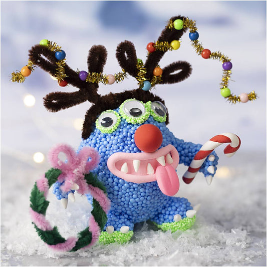 Reindeer Monster Modelling Kit - Create a Christmas Creature with Clay & Googly Eyes - Home - Crafts
