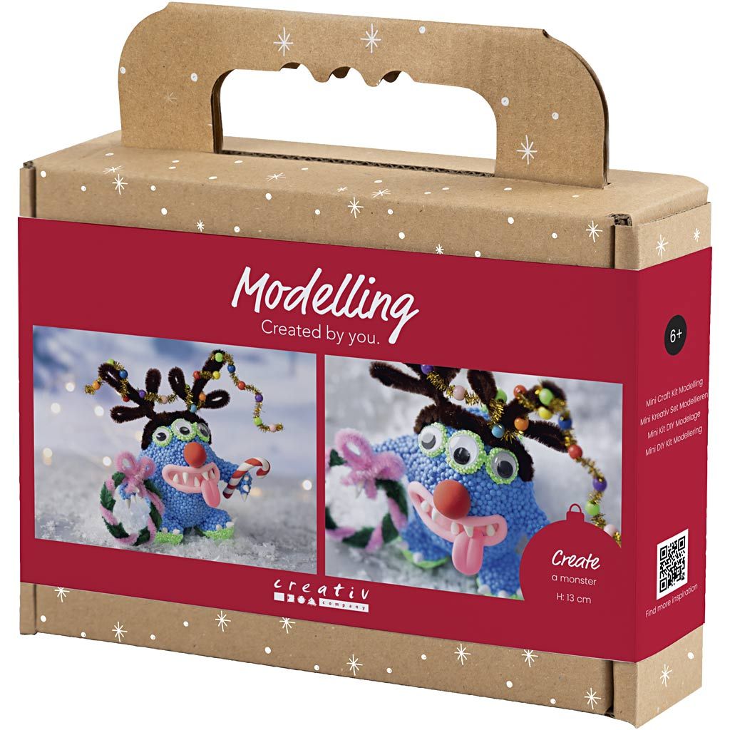 Reindeer Monster Modelling Kit - Create a Christmas Creature with Clay & Googly Eyes - Home - Crafts