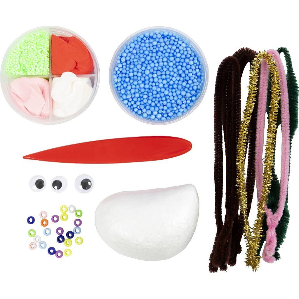 Reindeer Monster Modelling Kit - Create a Christmas Creature with Clay & Googly Eyes - Home - Crafts