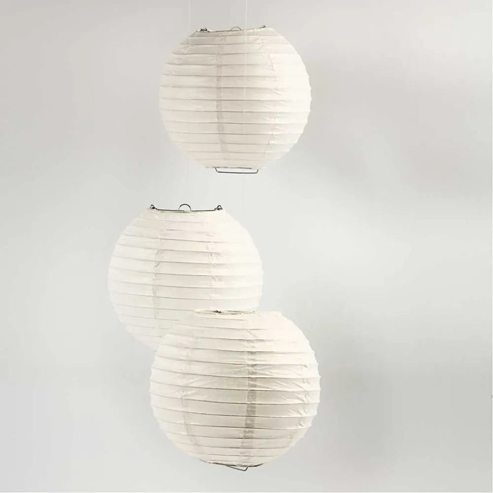 Rice Paper Orange Colour Lamp With Stand For Christmas Hanging Decorations 20 cm