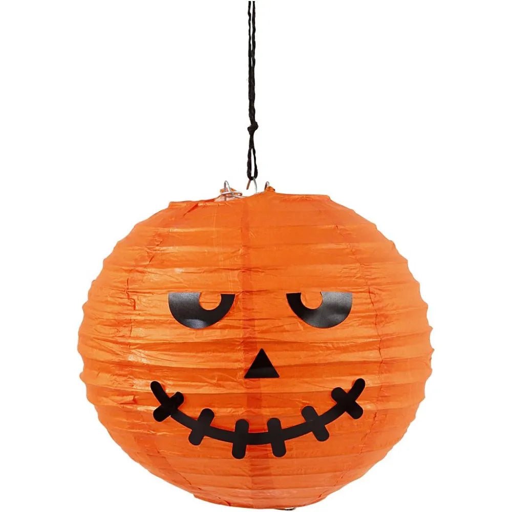 Rice Paper Orange Colour Lamp With Stand For Christmas Hanging Decorations 20 cm