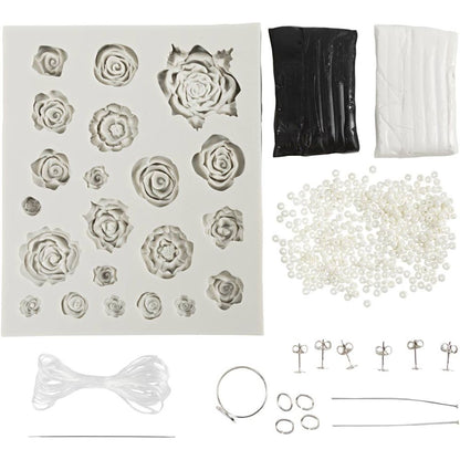 Rose Jewellery Making Kit - Create Matching Earrings, Necklace, Bracelet & Ring - Home - Crafts