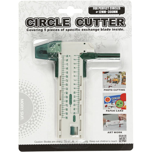 Rotary Compass Circle Cutter Material & 6 Blades Quality Vinyl/Fabric Craft Tool - Home - Crafts