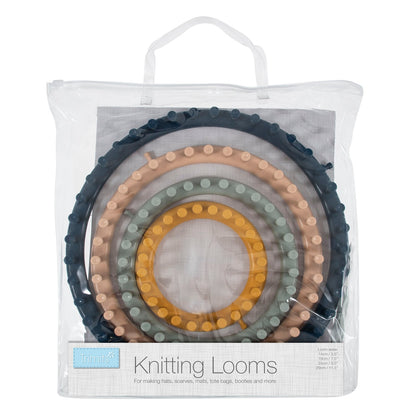 Round Plastic Knitting Loom Kit – 4 Sizes with Soft Grip Pick & Yarn Needle - Home - Crafts