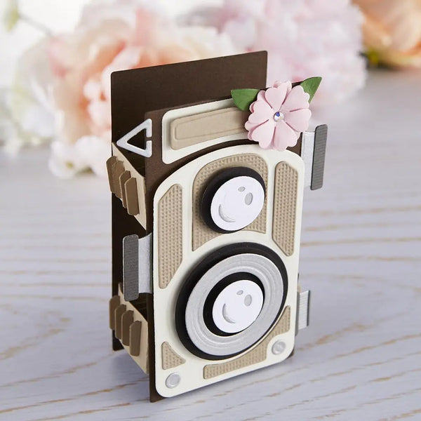 Spellbinders 3D Vignette Twin Lens Camera Etched Die Set