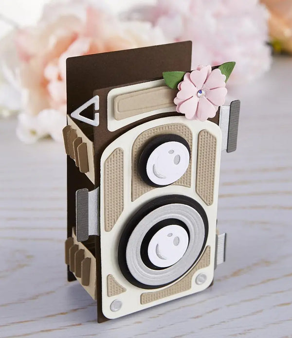 Spellbinders 3D Vignette Twin Lens Camera Etched Die Set