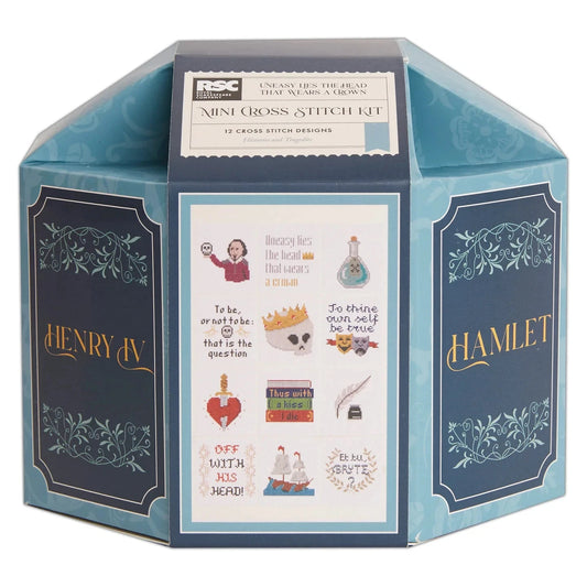 Hamlet Royal Shakespeare 12 Mini Cross Stitch Kits, Love, Aida Fabric, Embroidery Craft