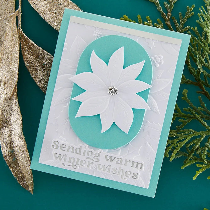 Spellbinders Wonderful Winter Sentiments Glimmer Hot Foil Plate & Die Set
