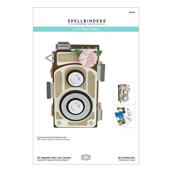 Spellbinders 3D Vignette Twin Lens Camera Etched Die Set