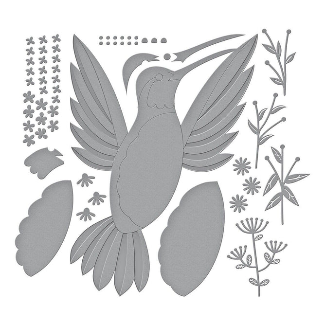 Spellbinders Hummingbird Card Creator Etched Dies The Bibi's Hummingbirds Collection