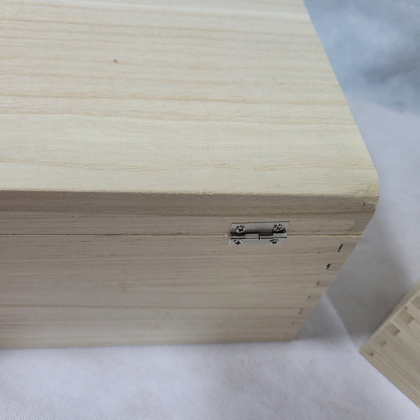 Seconds Slightly Imperfect Wooden Box With Hinged Lid Treasure Memory Chests Storage Metal Clasps - Choose Size