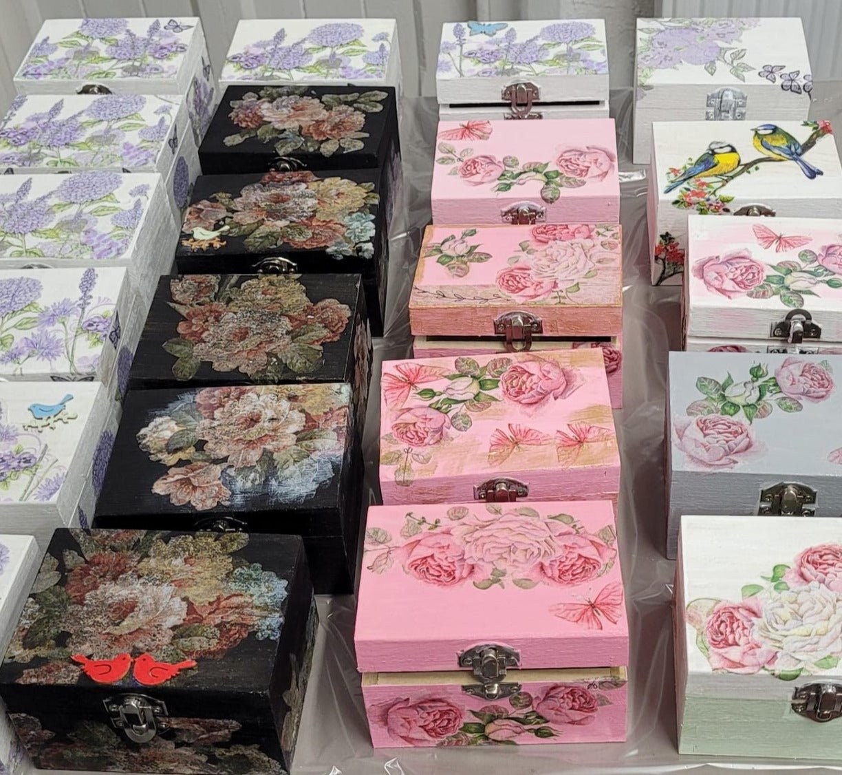 Seconds Slightly Imperfect Wooden Box With Hinged Lid Treasure Memory Chests Storage Metal Clasps - Choose Size
