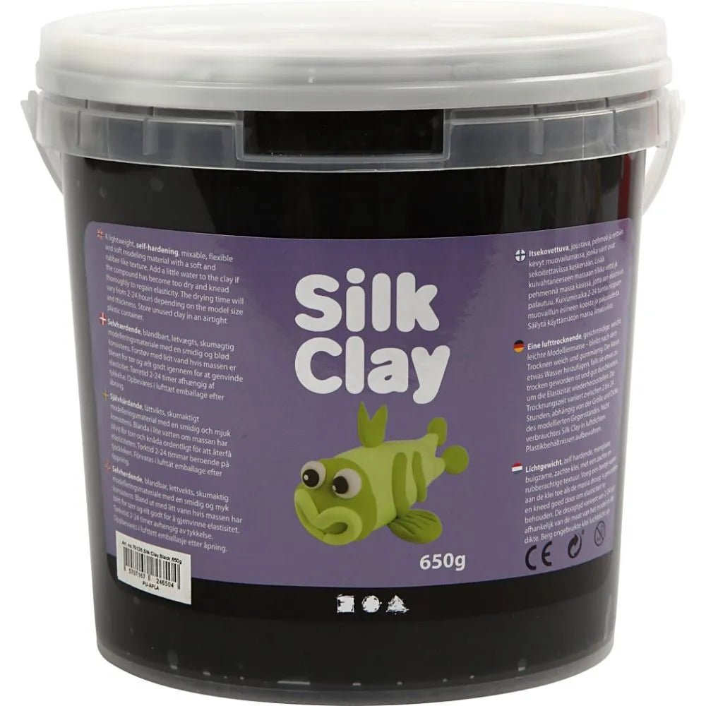 Self Hardening Modelling Silk Clay® 650G Buckets Tubs - Ten Different Colours