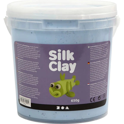Self Hardening Modelling Silk Clay® 650G Buckets Tubs - Ten Different Colours