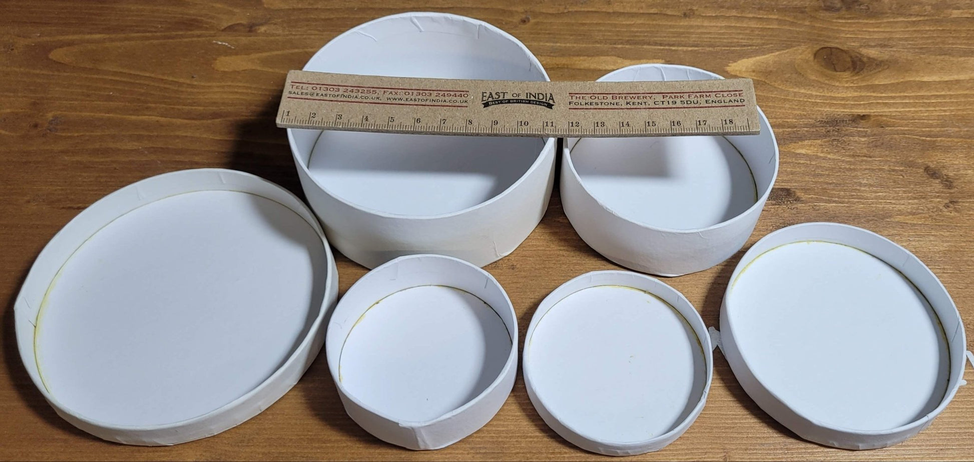 Set Of 3 Mini Gift Boxes White Paper Mache Paint Personalise - Home - Crafts