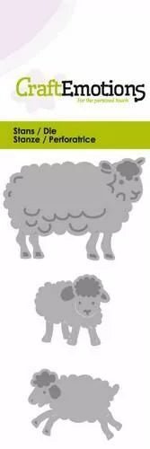 Sheep And Lamb Stencil Die Universal Embossing Cutting Machine Sizzix Card Making - Home-Crafts