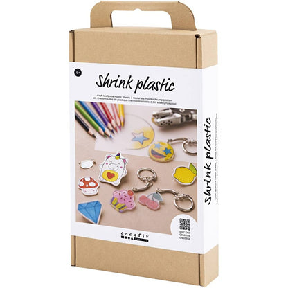 Shrink Plastic Accessories Kit - Create Keyrings & Brooches with Coloured Pencils - Home - Crafts