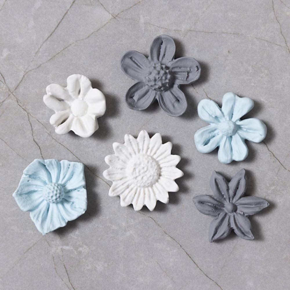 Silicone Mould - Flower Motif Set - For Jewellery, Soap & Resin Casting - 1.5 - 2.5cm - Home - Crafts