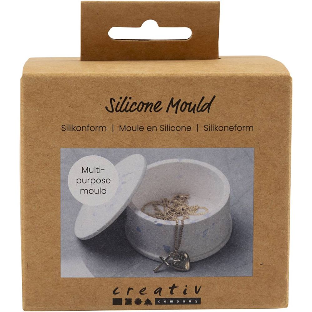 Silicone Mould - Jar with Lid - For Resin Casting - 7.5cm Diameter - Home - Crafts