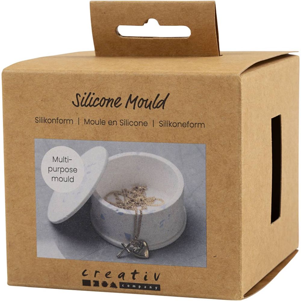 Silicone Mould - Jar with Lid - For Resin Casting - 7.5cm Diameter - Home - Crafts
