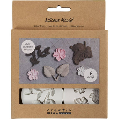 Silicone Mould - Leaves & Flowers 4pc Set - For Resin, Soap, Wax & Clay Casting - Home - Crafts