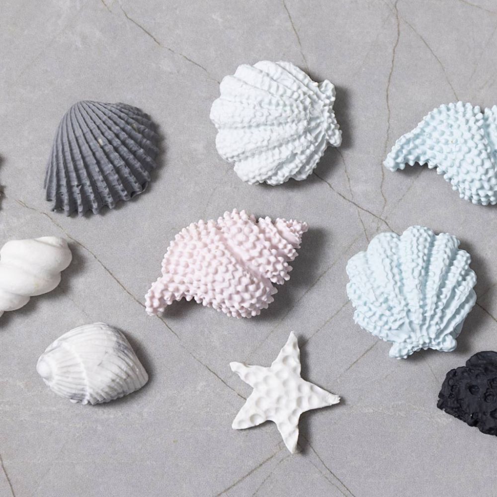 Silicone Mould Set - Starfish, Conch & Shell Motifs - For Jewellery & Soap Casting - Home - Crafts