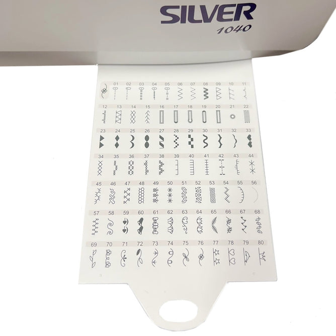 Silver Viscount 1040 Sewing Machine Computerized - 80 stitches - 70 5 x 1 step buttonhole