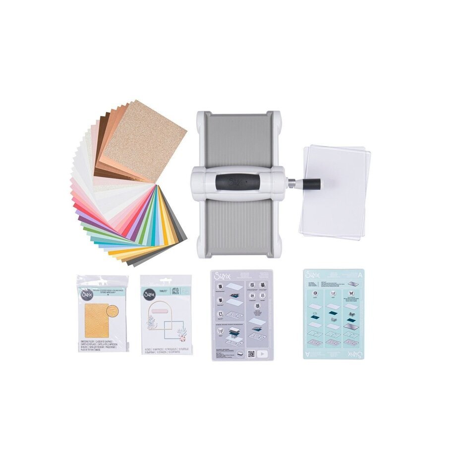 Sizzix Big Shot Embossing & Die - Cutting Machine Starter Kit - White & Grey - Home - Crafts