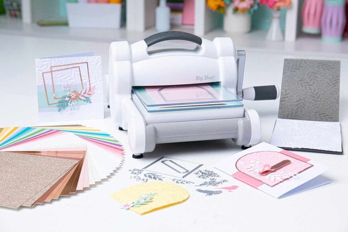 Sizzix Big Shot Embossing & Die - Cutting Machine Starter Kit - White & Grey - Home - Crafts