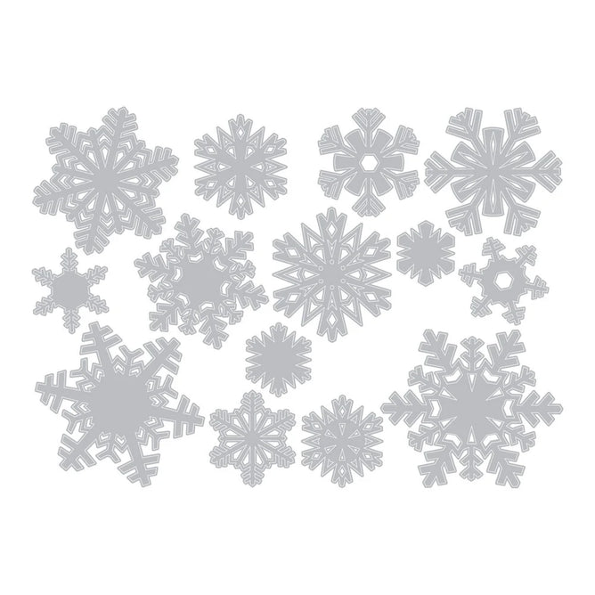 14 x Thinlits Die by Tim Holtz Paper Snowflakes Mini Die Set Emboss DIY Crafts