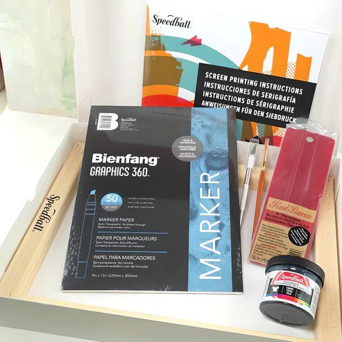 Speedball Paper Stencil Beginner Screen Printing Kit - All Materials & Full Instructions.